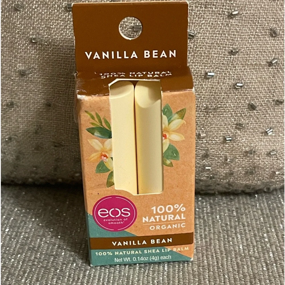 Organic Vanilla Bean Lip Balm Stick 2- Pack